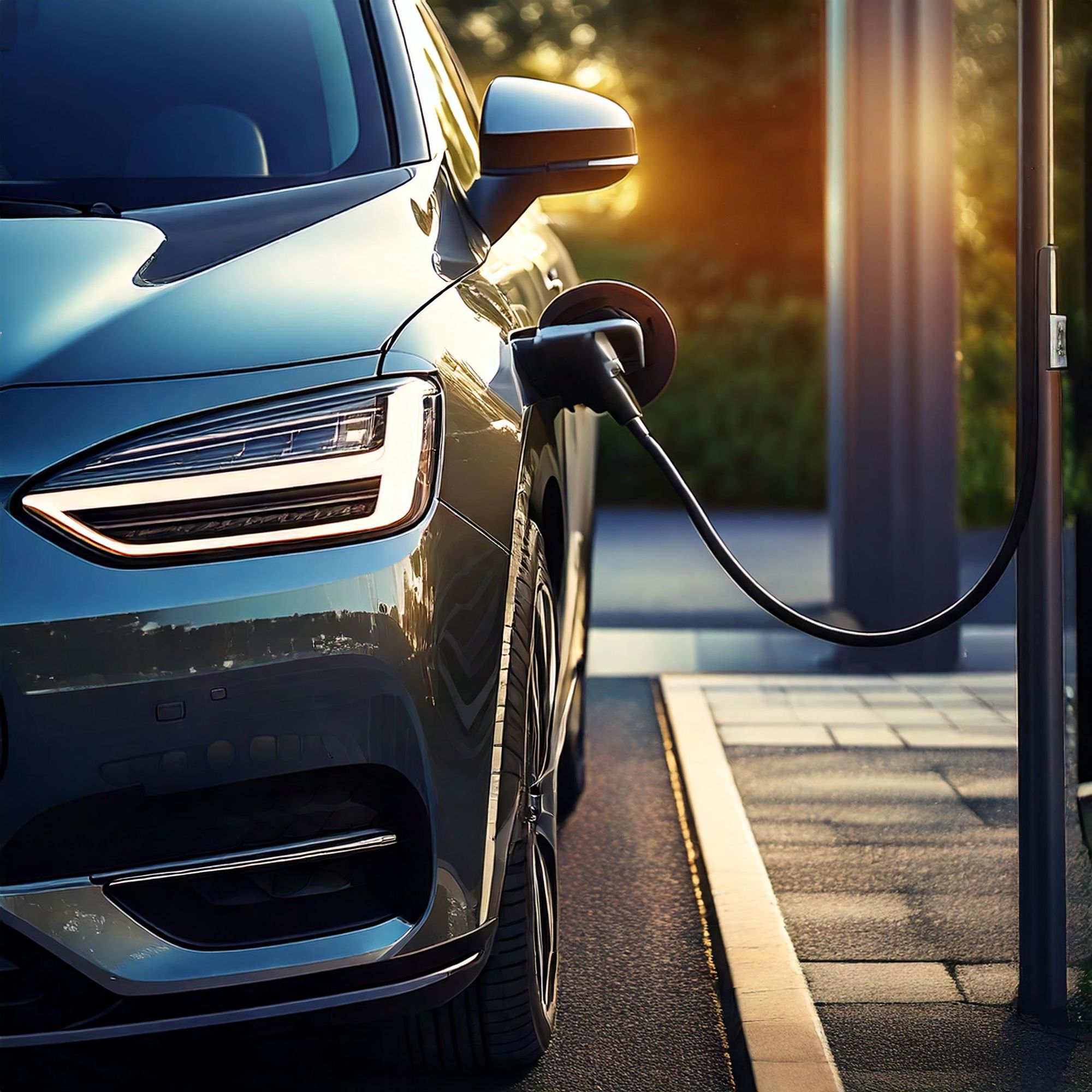 Voiture électrique en charge